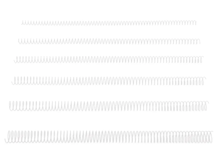 Q-connect Espiral Metálico Blanco 64 5:1 8 mm para Encuadernación - Caja de 200 Unidades