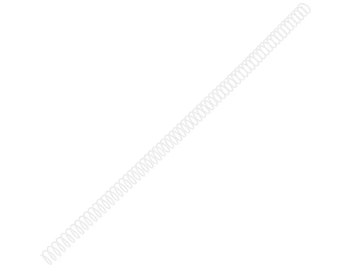 Q-connect Espiral Metálico Blanco 64 5:1 8 mm para Encuadernación - Caja de 200 Unidades