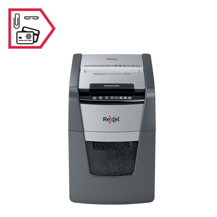 Rexel Optimum AutoFeed 100M Destructora Automática de Microcorte P-5 Rexel Optimum AutoFeed 100M Destructora Automática de Microcorte P-5