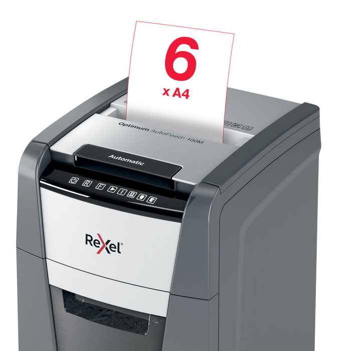 Rexel Optimum AutoFeed 100M Destructora Automática de Microcorte P-5 Rexel Optimum AutoFeed 100M Destructora Automática de Microcorte P-5