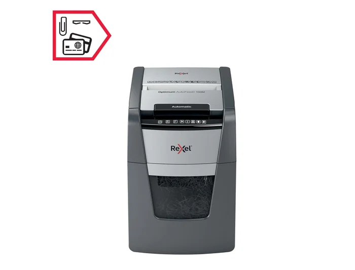 Rexel Optimum Auto+100M Destructora de Documentos Automática Microcorte Capacidad 100 Hojas