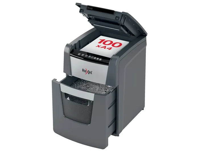 Rexel Optimum Auto+100M Destructora de Documentos Automática Microcorte Capacidad 100 Hojas