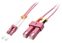 Lindy Cable de Fibra Óptica 46362 OM4 3 m LC/SC Macho a Macho de Color Rosa