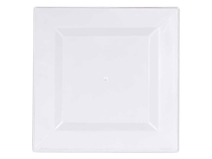 Leknes Plato Cuadrado Grande Transparente 27x27 cm Plástico (Set de 48)