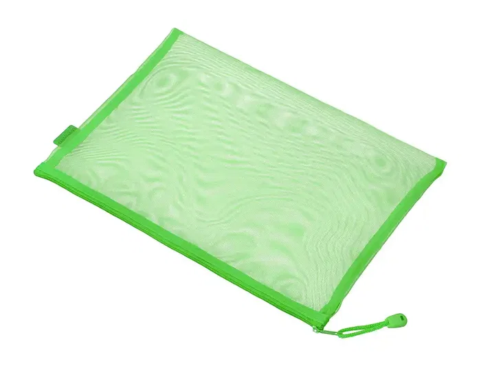 Liderpapel Bolsa Zipper Bag Poliester Transpirable Multiusos DIN A4 Verde Pastel