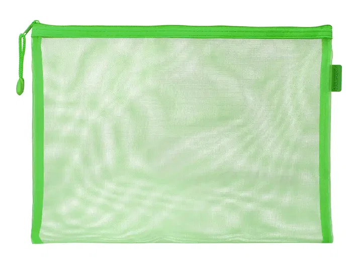 Liderpapel Bolsa Zipper Bag Poliester Transpirable Multiusos DIN A4 Verde Pastel