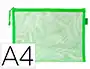 Liderpapel Bolsa Zipper Bag Poliester Transpirable Multiusos DIN A4 Verde Pastel