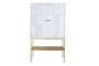 DKD Home Decor Aparador de Mango y Metal Blanco y Dorado