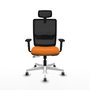 PIQUERAS Y CRESPO Silla de oficina Haches Naranja y Negro