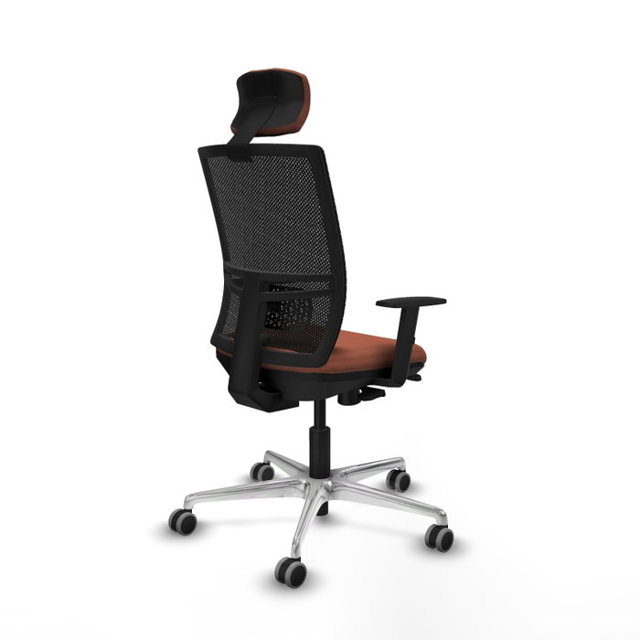 PIQUERAS Y CRESPO Silla de oficina Yunquera con mecanismo Sincro/Traslack Marrón y Negro PIQUERAS Y CRESPO Silla de oficina Yunquera con mecanismo Sincro/Traslack Marrón y Negro