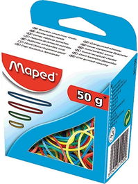 Maped 351100 Expositor 12 Cajas de Gomas Elásticas Colores Surtidos Grosor 1,5mm