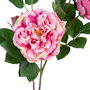 Flor Rosas Rosa Artificial Decoración 30 X 20 X 80 cm (Set de 12)