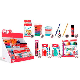 MP Expositor de material escolar, 180 piezas, 45 x 27 x 36 cm