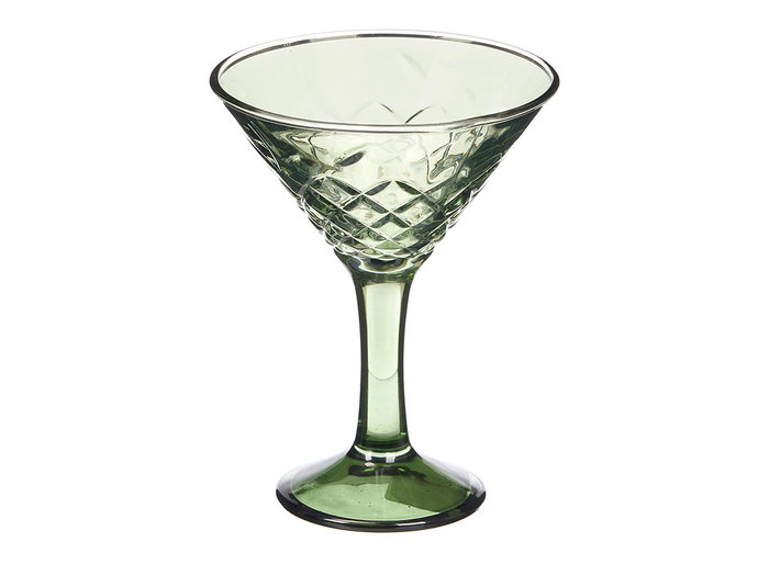 Vivalto Copa Troquelada Martini 220ml Verde 11.5x15x11.5cm (Set de 24)