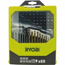 Ryobi Caja de 69 accesorios para taladrar y atornillar