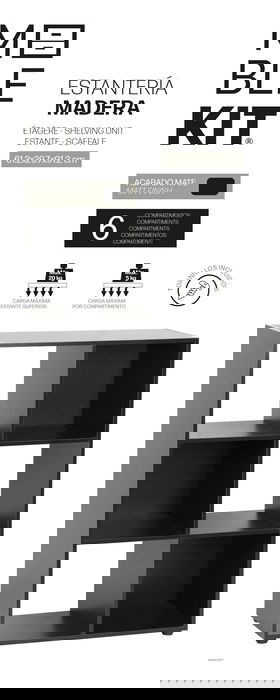 Inde Estantería Cubo con 6 Compartimentos, Mueble de Almacenamiento, Dimensiones: 61.2 x 29.7 x 91.2 cm, Peso: 13.60 kg Inde Estantería Cubo con 6 Compartimentos, Mueble de Almacenamiento, Dimensiones: 61.2 x 29.7 x 91.2 cm, Peso: 13.60 kg