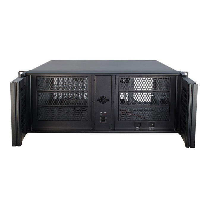 Inter-Tech 4U-IPC 4098-S Estante Servidor Negro ATX micro ATX Mini-ITX Acero 4U