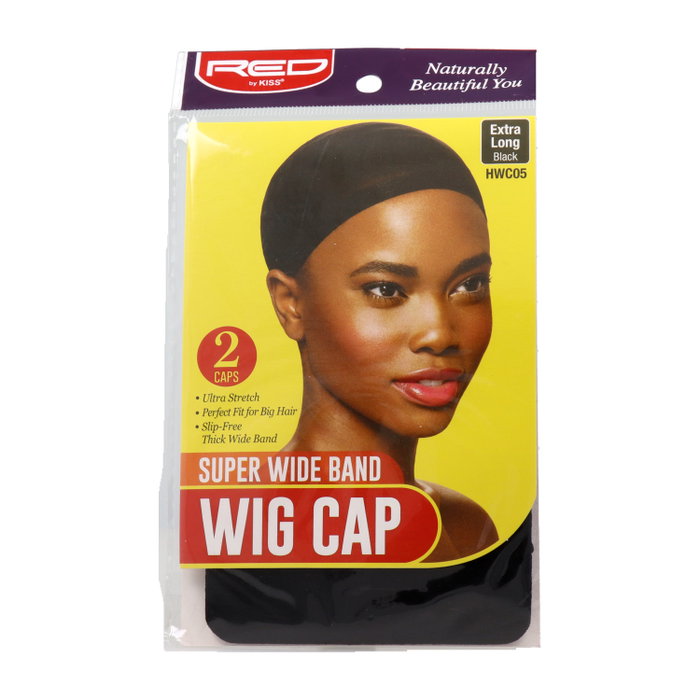Red Kiss Super Wide Band Wig Cap Negro 2 Piezas Red Kiss Super Wide Band Wig Cap Negro 2 Piezas