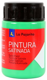 La Pajarita Pintura Témpera Escolar Satinada Verde Cesped Bote 35 mL L-38