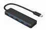 Gembird UHB-CM-U3P4P-01 Hub USB 3.2 Gen 1 (5 Gbps) Tipo C con 4 Puertos USB 3.1 Type-A para Ordenador - Negro