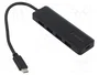 Gembird Hub 4 Puertos USB 3.1 Gen 1 Type-C Negro UHB-CM-U3P4P-01