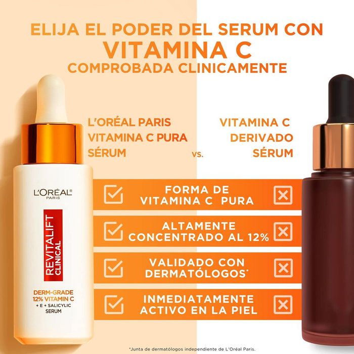 L'Oréal Paris Revitalift Clinical Derm-grade 12% Vitamina C Sérum 30 ml L'Oréal Paris Revitalift Clinical Derm-grade 12% Vitamina C Sérum 30 ml