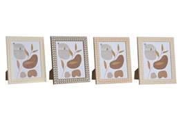 DKD Home Decor Set de Marcos de Fotos Surtido Beige y Marrón 25,4x30,4 cm