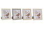 DKD Home Decor Set de Marcos de Fotos Surtido Beige y Marrón 25,4x30,4 cm