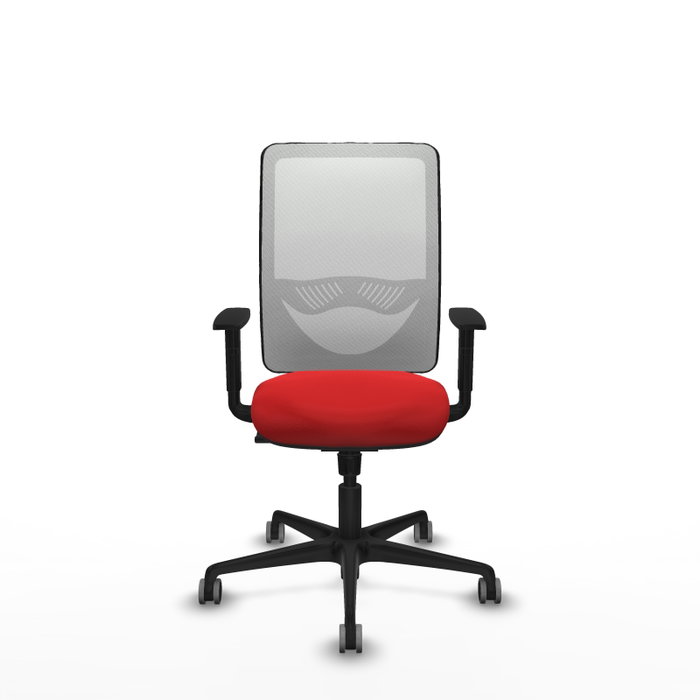 PIQUERAS Y CRESPO Silla de oficina Zulema con mecanismo Sincro, Similpiel Rojo y Malla Blanca PIQUERAS Y CRESPO Silla de oficina Zulema con mecanismo Sincro, Similpiel Rojo y Malla Blanca