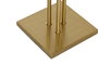 DKD Home Decor Lámpara de Pie Moderna con 3 Pantallas, Dorado y Crudo, 40x40x173 cm, Hierro y Lino, Incluye Bombillas E27