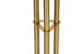 DKD Home Decor Lámpara de Pie Moderna con 3 Pantallas, Dorado y Crudo, 40x40x173 cm, Hierro y Lino, Incluye Bombillas E27