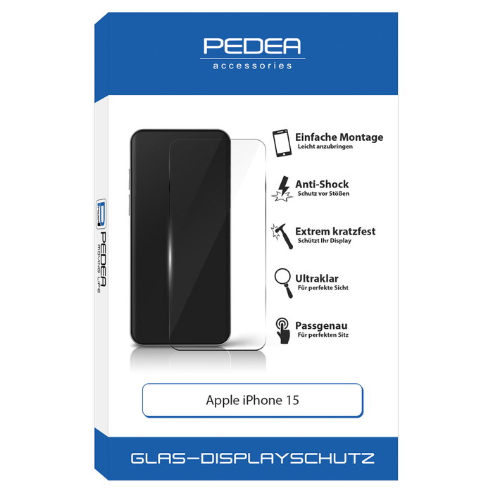 PEDEA Protector de pantalla para Apple iPhone 15 con filtro de privacidad