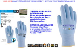 Thermy Icebl Guante Térmico Frío Talla 9 Nylon + Terry sin costuras