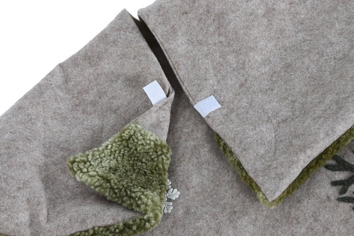DKD Home Decor Base para Árbol de Navidad Verde y Beige 105x0,5x105 cm