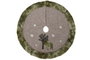 DKD Home Decor Base para Árbol de Navidad Verde y Beige 105x0,5x105 cm