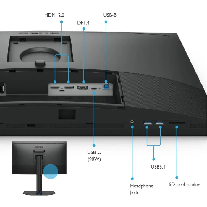 BenQ SW272QN Monitor Profesional de 27 IPS QHD