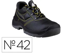 Deltaplus Zapatos de Seguridad Piel Crupon Pigmentada Suela PU Bi Densidad Negro Talla 42