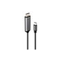 Lindy Cable Bidireccional USB Tipo C a DisplayPort 8K60Hz 2 m Gris