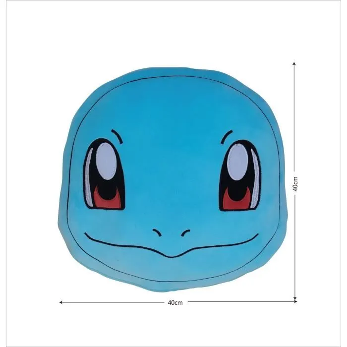 Pokemon POK3700891706735 Cojín Premium Cara de Squirtle Microfibra 40 cm