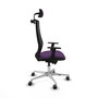 PIQUERAS Y CRESPO Silla de oficina Mardos con mecanismo Sincro/Traslack, Morado y Negro