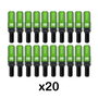 OMP Juego de 20 Tornillos con Protector de Aluminio Verde M14x1.25