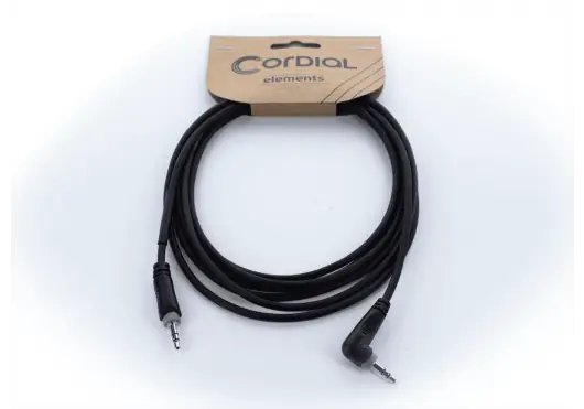 Cordial Cable de Audio Minijack Estéreo Recto/Acodado 50 Cm