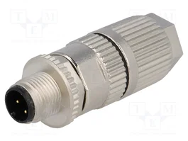 HARTING Conector M12 HARAX macho de 4 pines recto