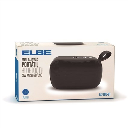 Elbe ALT-N10-BT Altavoz Bluetooth Mini Negro 3W con Radio Elbe ALT-N10-BT Altavoz Bluetooth Mini Negro 3W con Radio