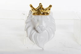 DKD Home Decor Jarron Blanco Dorado Dolomita 14 x 9 x 21 cm (4 Unidades)