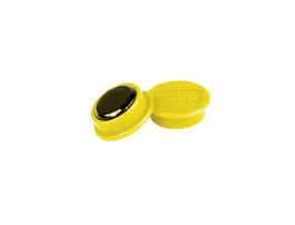 Nobo Imanes 13 mm Diametro Color Amarillo Caja de 10 Unidades