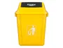 Q-connect Papelera Contenedor Plástico con Tapa de Balancín 58 Litros Amarillo 470x330x760 mm