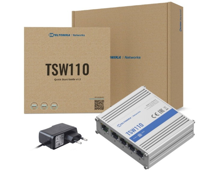 Teltonika Networks TSW110 Switch Gigabit Ethernet No Administrado con 5 Puertos y PoE