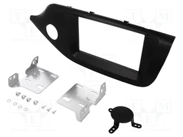 PER.PIC. Bastidor de montaje de radio para Kia Cee'd 2 DIN negro mate