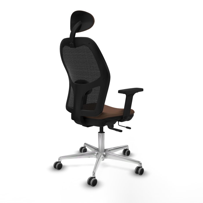 PIQUERAS Y CRESPO Silla de oficina Jorquera con mecanismo Sincro/Traslack Marrón y Negro